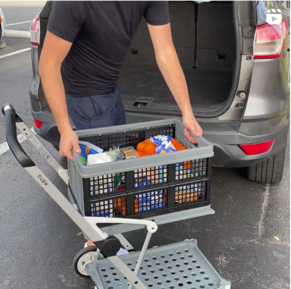 Say hello to shopping bliss with our foldable grocery cart!! 🛒🌈